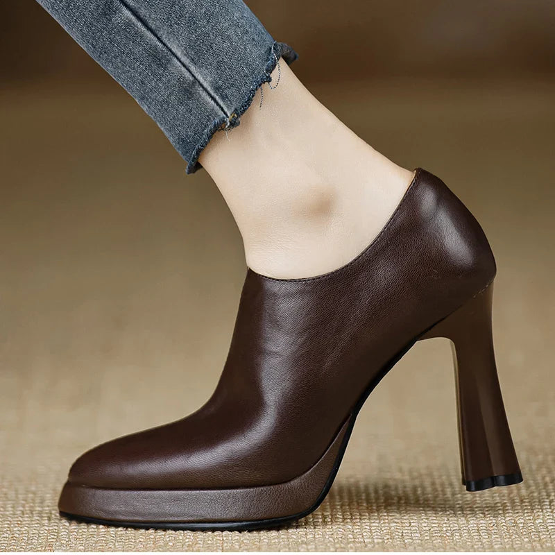 Anita Leather Heels