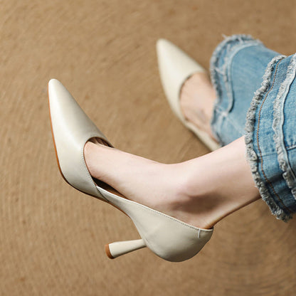 Naila Genuine Leather Heels