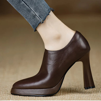 Anita Leather Heels